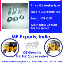 Ape Piaggio Tuk Tuk Spares 11mm Nut Washer Type